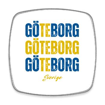 Göteborg, Schweden, stolzer Schwede - Viereckiger Kühlschrankmagnet - Weiß - Vorne