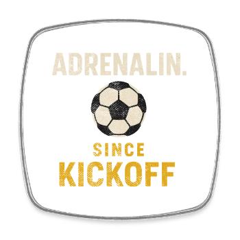 Adrenalin Since Kickoff – Fußball Design - Viereckiger Kühlschrankmagnet - Weiß - Vorne