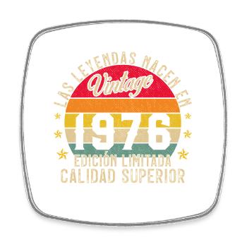 1976 Vintage Retro Birthday Gift - Square fridge magnet - white - Front
