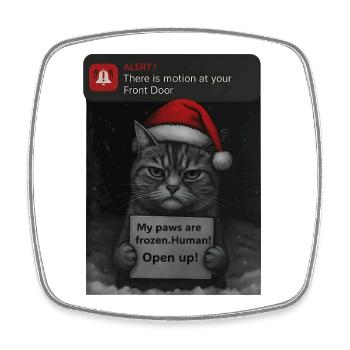 Cat Christmas with funny saying cats - Square fridge magnet - white - Front