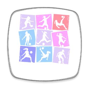 Soccer Girl Soccer Girl Kids Women - Square fridge magnet - white - Front