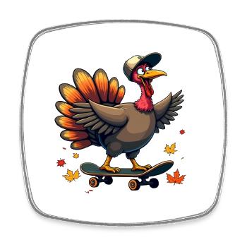Thanksgiving Truthahn Jungs - Viereckiger Kühlschrankmagnet - Weiß - Vorne