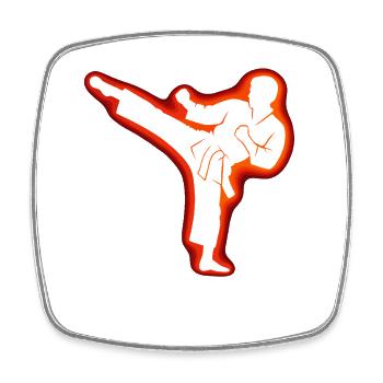 Karate, Karatekämpfer, Kampfsport, Taekwondo - Viereckiger Kühlschrankmagnet - Weiß - Vorne