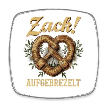 Brezel Bayern Aufgebrezelt Hübsch Bier Bayrisch - Viereckiger Kühlschrankmagnet - Weiß - Vorne
