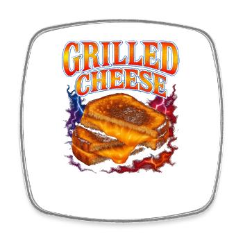 Grilled Cheese Nourriture préférée Drôle Bizarre Années 90 - Magnet carré - blanc - Devant