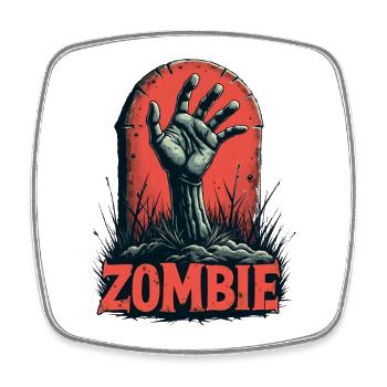 Apocalypse Zombie Main - Magnet carré - blanc - Devant