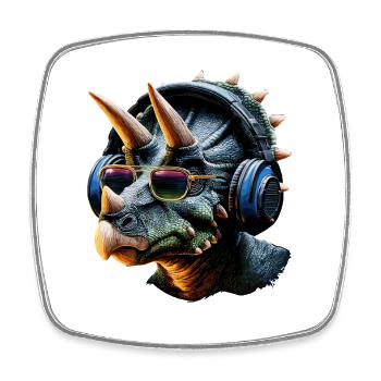 Triceratops Dinosaur Dinos Triceratops Dino - Square fridge magnet - white - Front