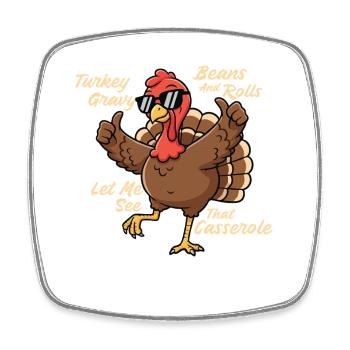 Laissez-moi voir cet humour automnal de casserole - Magnet carré - blanc - Devant