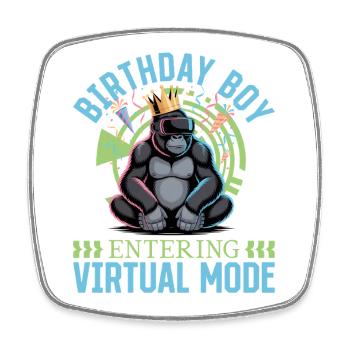 Birthday Gamer VR - Square fridge magnet - white - Front