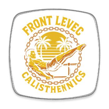 Front Levec Calisthenics Fitness Gym Workout - Viereckiger Kühlschrankmagnet - Weiß - Vorne