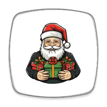 Père Noël Noël Noël - Magnet carré - blanc - Devant