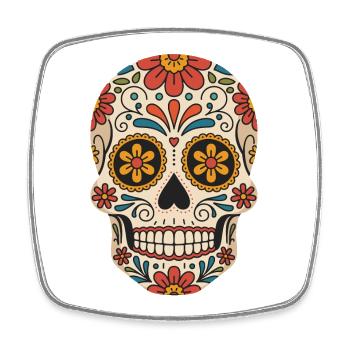 Cinco De Mayo Skull Symbol Celebration - Square fridge magnet - white - Front