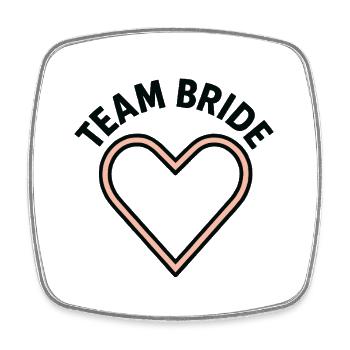 Junggesellenabschied Braut Team - TEAM BRAUT - Viereckiger Kühlschrankmagnet - Weiß - Vorne