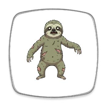 Halloween Faultier Zombie Untot Gruselige Hexe - Viereckiger Kühlschrankmagnet - Weiß - Vorne