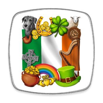 Irish Heritage - Square fridge magnet - white - Front