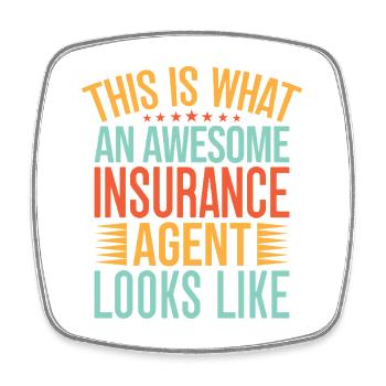 Insurance Agent This Awesome Looks Like Funny - Viereckiger Kühlschrankmagnet - Weiß - Vorne