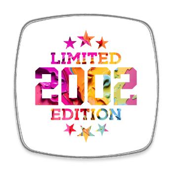 LIMITED EDITION 2002 24TH BIRTHDAY - Square fridge magnet - white - Front