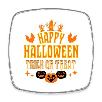 Happy Halloween – Trick or Treat Pumpkins - Square fridge magnet - white - Front