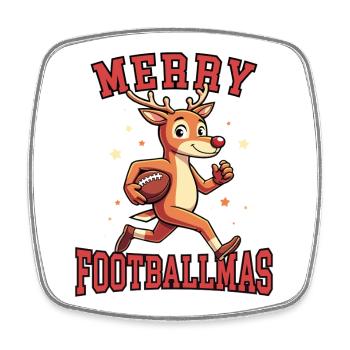 Joyeux Footballmas - Magnet carré - blanc - Devant