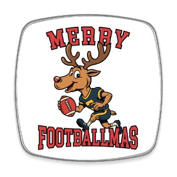 Joyeux Footballmas - Magnet carré - blanc - Devant