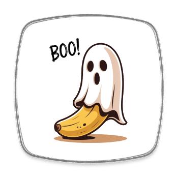 Banane Fantôme Halloween - Magnet carré - blanc - Devant