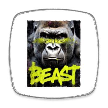 Gorilla Beast Entraînement Entraînement Fitness - Magnet carré - blanc - Devant