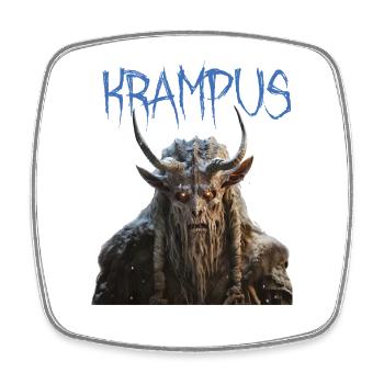 Krampus – gloomy Alpine design, customs - Square fridge magnet - white - Front