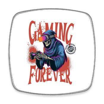 Gaming Forever – Reaper Edition - Viereckiger Kühlschrankmagnet - Weiß - Vorne