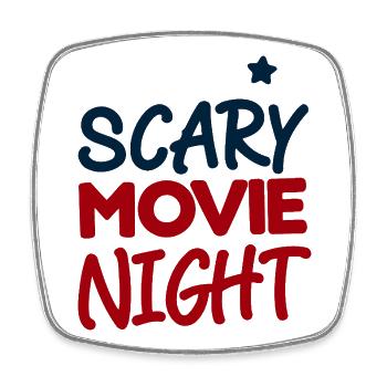 Nuit Ciné Horreur - Magnet carré - blanc - Devant