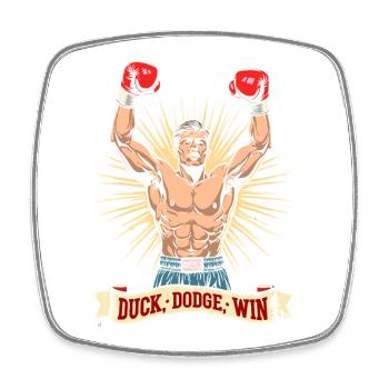 Boxer  - Viereckiger Kühlschrankmagnet - Weiß - Vorne