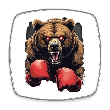 boxing - Square fridge magnet - white - Front