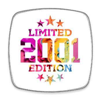 LIMITED EDITION 2001 25TH BIRTHDAY - Square fridge magnet - white - Front