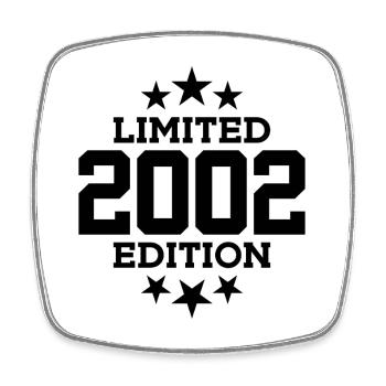 LIMITED EDITION 2002 24TH BIRTHDAY - Square fridge magnet - white - Front