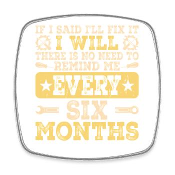 Mechanic Mechatronics Technician Handyman Gift - Square fridge magnet - white - Front