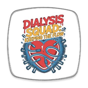 Dialysis Nurse Dialysis Squad Nephrology Nurse - Viereckiger Kühlschrankmagnet - Weiß - Vorne