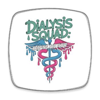 Dialysis Nurse Dialysis Squad Medical Assistant - Viereckiger Kühlschrankmagnet - Weiß - Vorne
