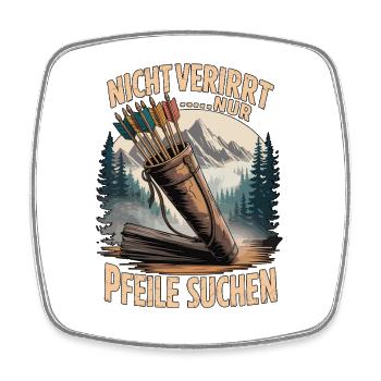 Archery design for archers and courses - Square fridge magnet - white - Front