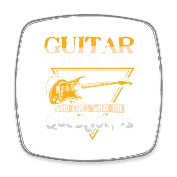 Guitare Guitariste Musicien Guitariste - Magnet carré - blanc - Devant