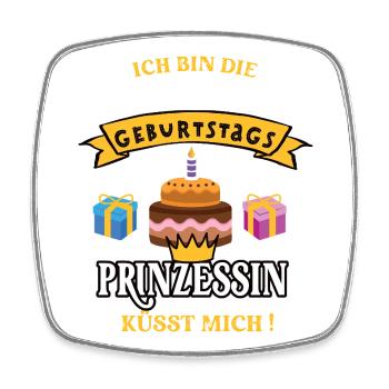 Airsoft Birthday Player Coach Geb Cake - Square fridge magnet - white - Front
