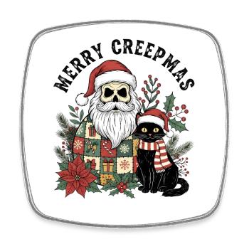 Merry Creepmas - Viereckiger Kühlschrankmagnet - Weiß - Vorne
