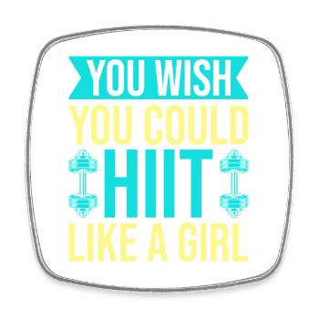 Fanatiques de fitness Hiit Like A Girl Gymnastique suédoise Gym - Magnet carré - blanc - Devant