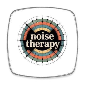 Retro Grunge – Noise Therapy - Viereckiger Kühlschrankmagnet - Weiß - Vorne