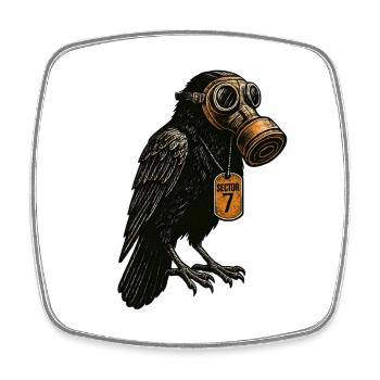 Untergrund - Raven Sector 7 - Viereckiger Kühlschrankmagnet - Weiß - Vorne