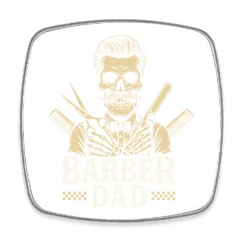 Vater Barbier Vater Friseur Friseur - Viereckiger Kühlschrankmagnet - Weiß - Vorne