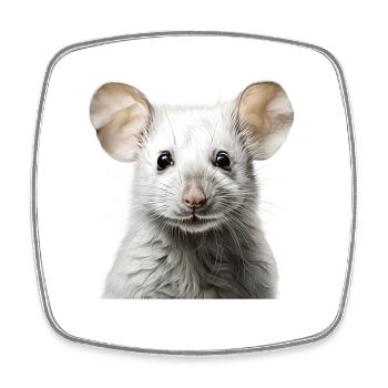 Süße Maus – niedliches Tierportrait - Viereckiger Kühlschrankmagnet - Weiß - Vorne