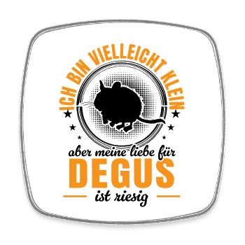 Degu am small Common degu - Square fridge magnet - white - Front