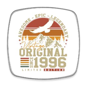 Original 1996 Vintage Vintage Birthday Retro - Square fridge magnet - white - Front