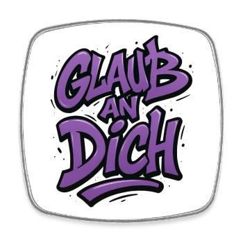 Believe in yourself graffiti - Square fridge magnet - white - Front