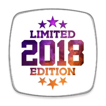 LIMITED EDITION 2018 8TH BIRTHDAY - Square fridge magnet - white - Front