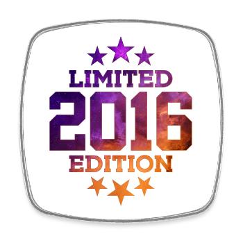 LIMITED EDITION 2016 10. GEBURTSTAG - Viereckiger Kühlschrankmagnet - Weiß - Vorne